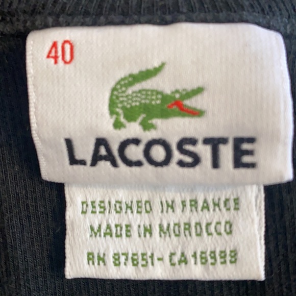 Lacoste Black Tank Top Size 40 - Picture 4 of 4